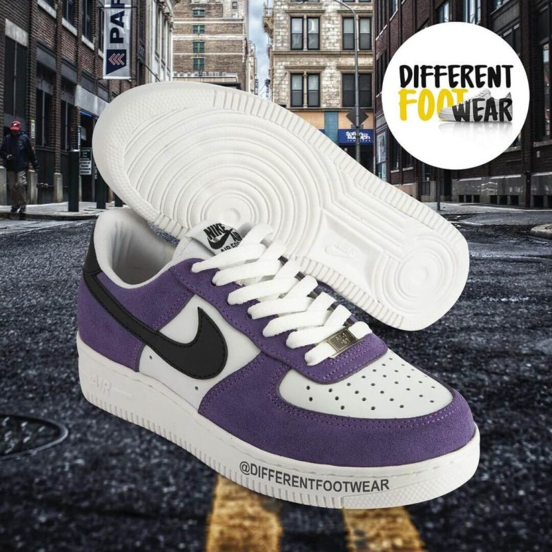 Air Force 1 - Purple/Suede White & Black