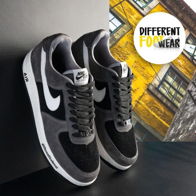 Air Force 1 - Suede Black/Lead & White