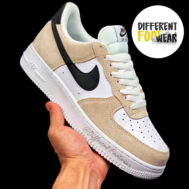 Air Force 1 - Suede Khaki/White & Black